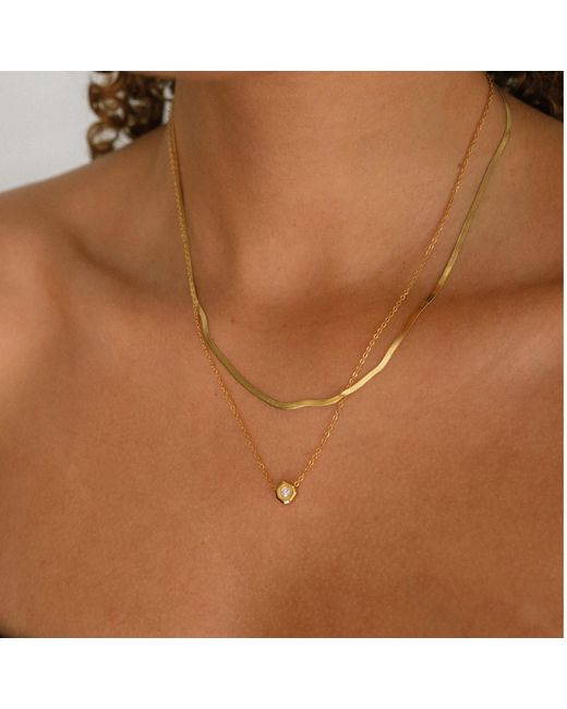 Mickey's Girl Metallic Zoe Hex Waterproof Necklace