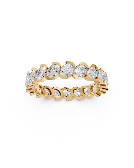 Aya Fine Jewelry Metallic Full Eternity Oval Lab Diamond Wedding Band