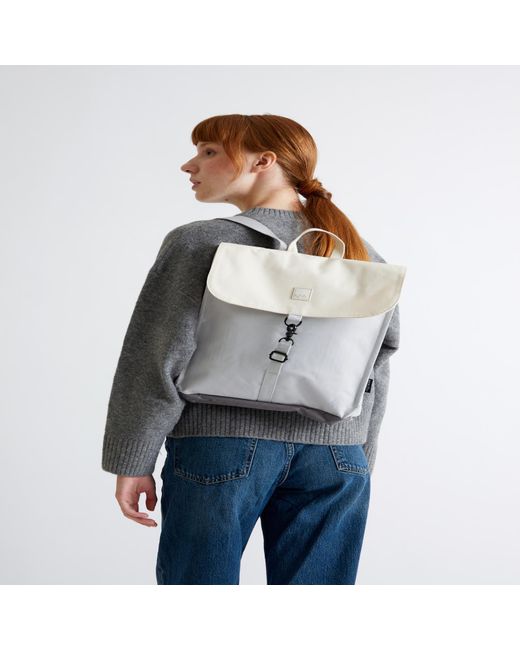 Lefrik White Handy Mini Backpack Concrete Block