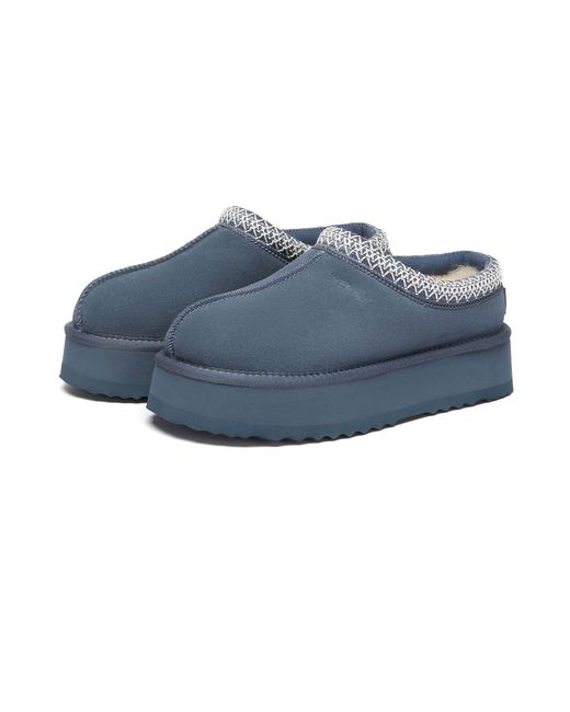 EverAu Australia Blue Wonga Leather Slippers