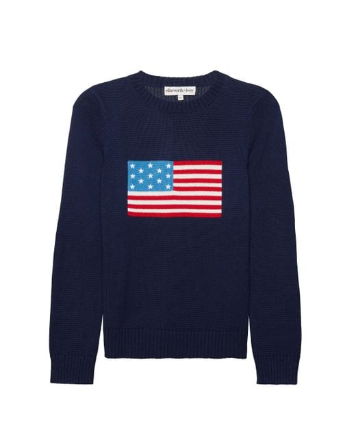 Ellsworth & Ivey Blue Women's American Flag Sweater