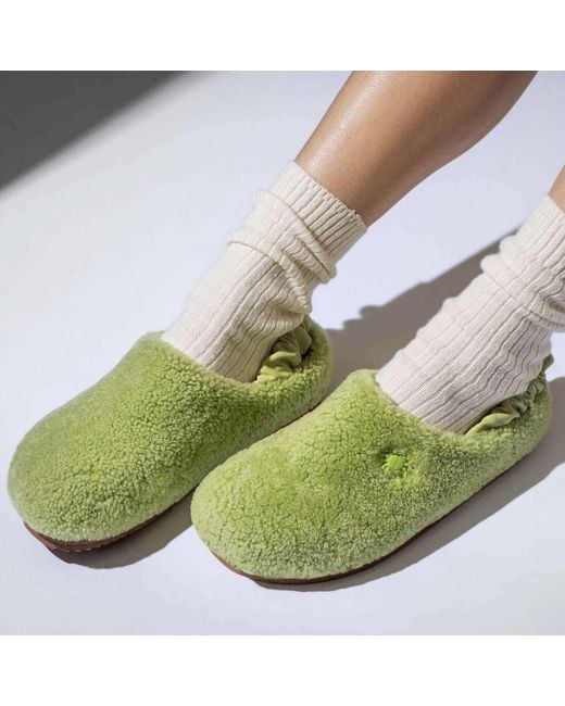MYYAZ Green Teddy Clog