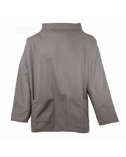 Arthur Beale Gray Boat Neck Smock for men