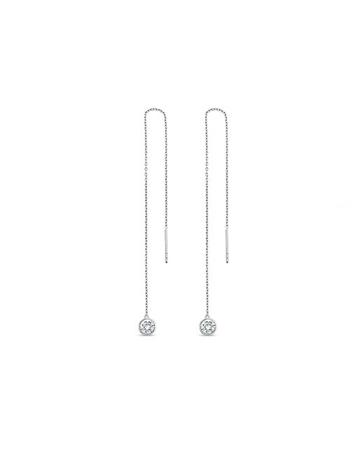 SALLY SKOUFIS White Minx Solitaire Drop With Made Diamonds