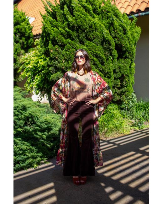 Jennafer Grace Metallic Janys Scarf Sleeve Kimono