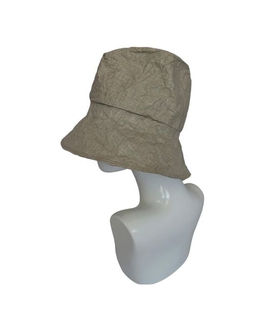 Romer Millinery Gray Neutrals Morphy Moldable Natural Linen Travel Trilby