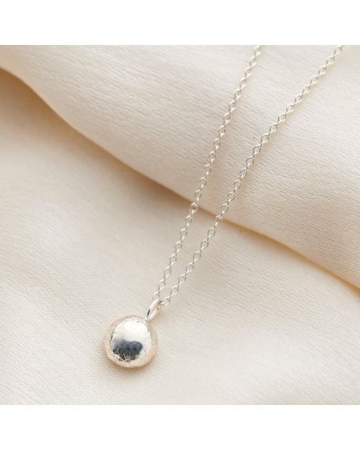 Posh Totty Designs Metallic Sterling Silver Molten Orb Necklace