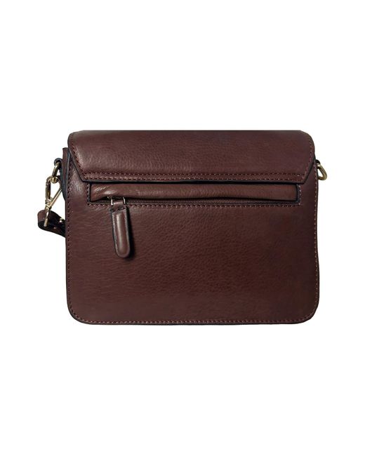 BELYSA Brown Olga Leather Crossbody