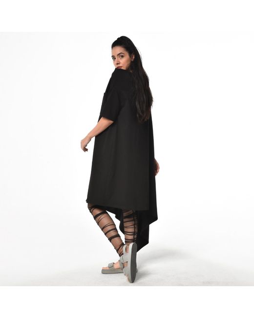 Metamorph Black Loose Asymmetrical Dress