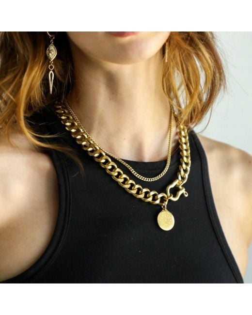Rachel Nathan Metallic Shackle: Classic & All Knowing Necklace