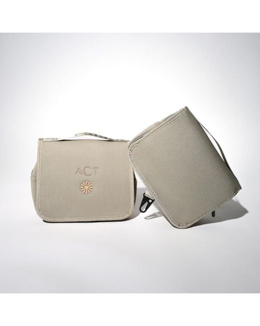 Pop Ups Brand White Toiletry Bag Taupe