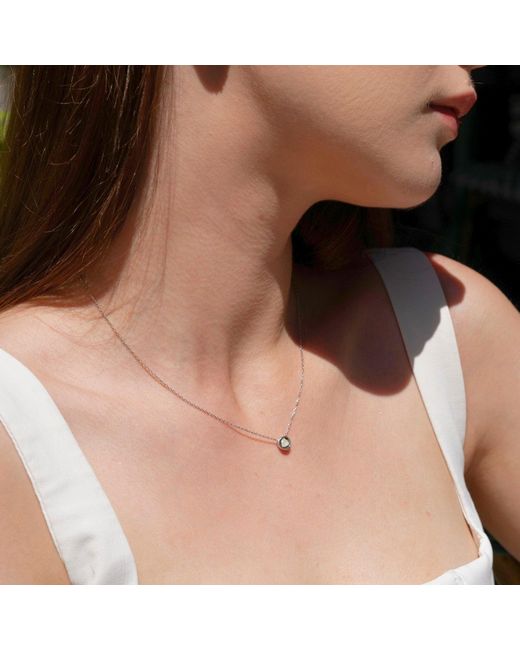 Spero London Metallic Sterling Raw Uncut Polki Diamond Necklace