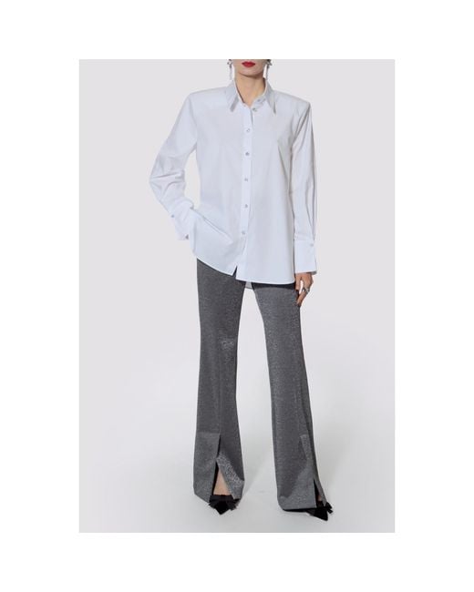 AGGI by HALEWSKI White Irma Long Sleeve Shirt
