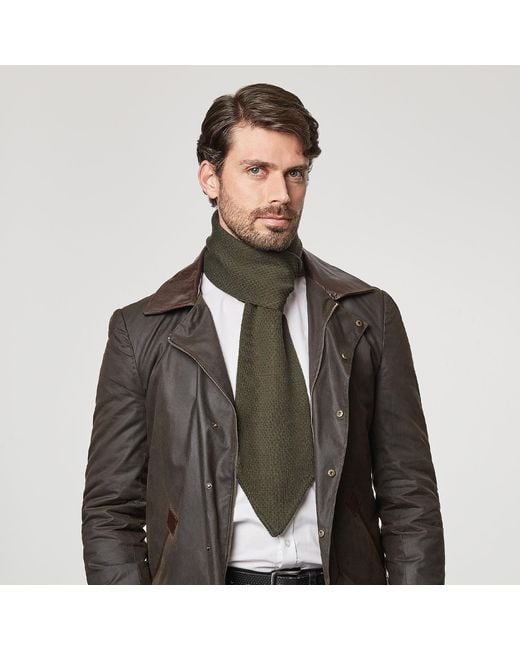 SEREN LONDON Brown Merino Scarf for men