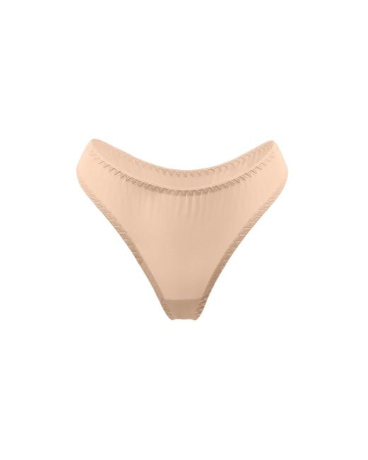 Daily Underwear Natural Neutrals Microfiber String Panties Nude