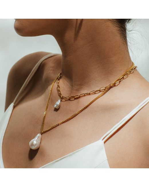 Lait & Lune Metallic Sicil Pearl Necklace