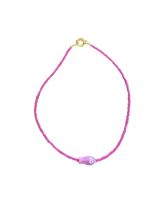 Miss May the Brand Pink Catch Of The Day Necklace
