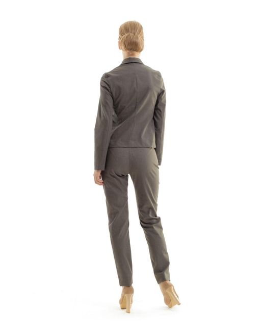 Conquista Gray Stretch Cotton Blend Jacket