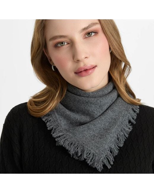 Mohair&Angora Gray Wool Foulard Caria