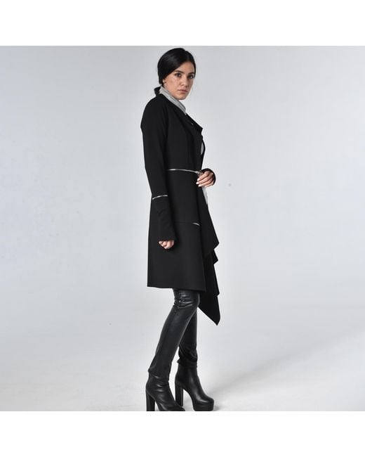 Metamorph Black Extravagant Long Coat