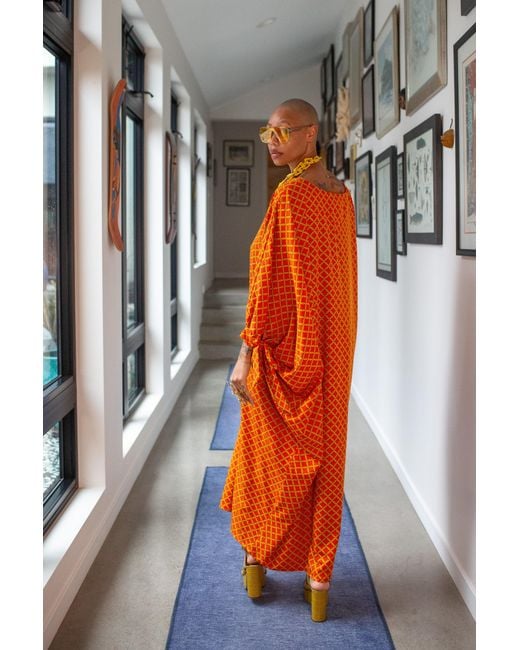 Jennafer Grace Orange Capri Caftan