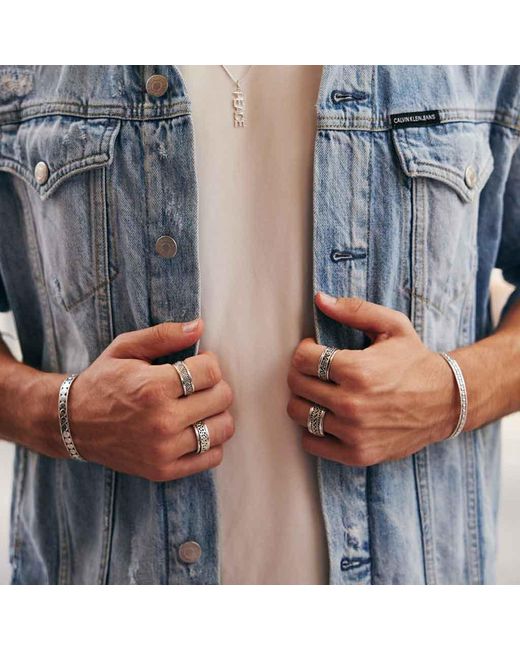 Charlotte's Web Jewellery White Unity Spinning Ring for men