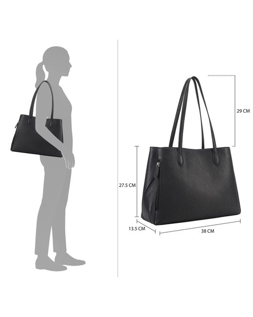 Lloyd Baker Black Adelaide Leather Shoulder Bag