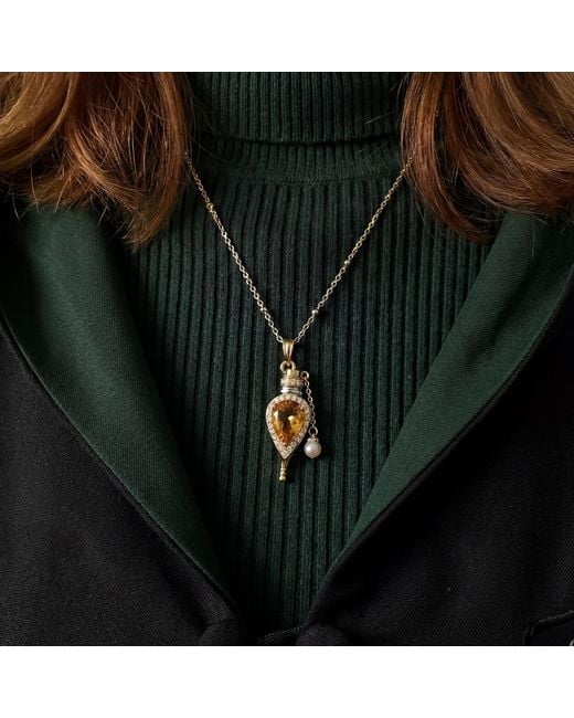 Azura Jewelry New York Metallic Elixir Of Fortune Necklace Vermeil