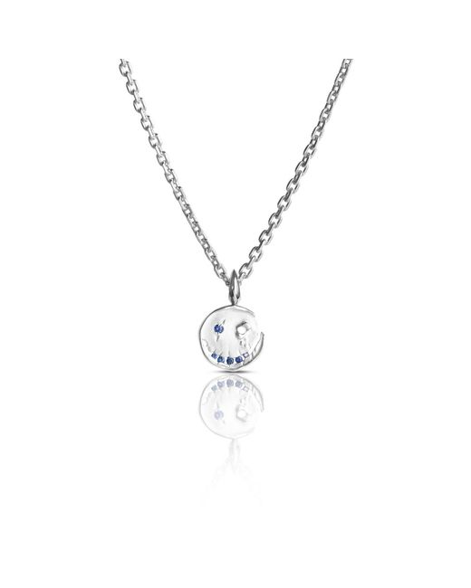 Kasun Metallic Smile Hoop Earrings – September – Sapphire –