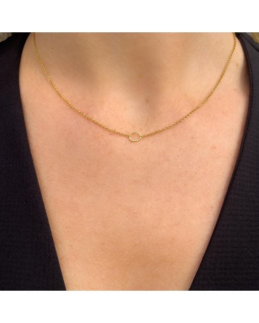 Tory Long Metallic The Circle Necklace