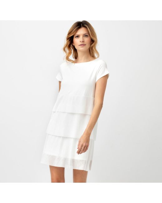 Oh!Zuza Gray Short Frill Dress With Translucent Pleats