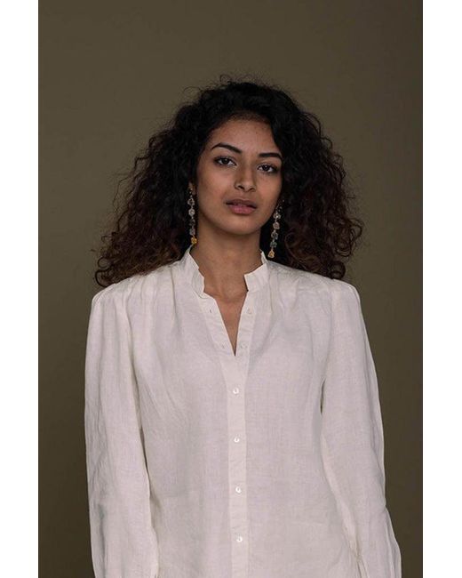REISTOR White The Wild River Hemp Shirt