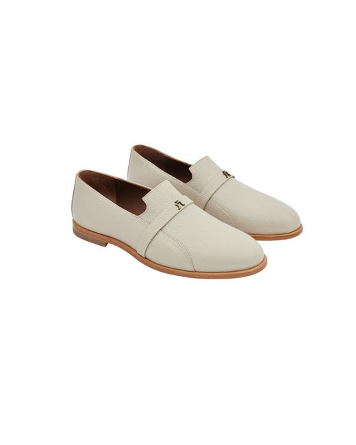 JANE ATELIER White Janik Handcrafted Leather Loafer