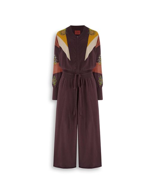 Maison Wanda Purple Starburst Jumpsuit