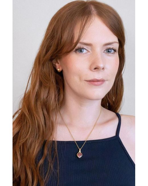 Claire Hill Designs Metallic Garnet Heart
