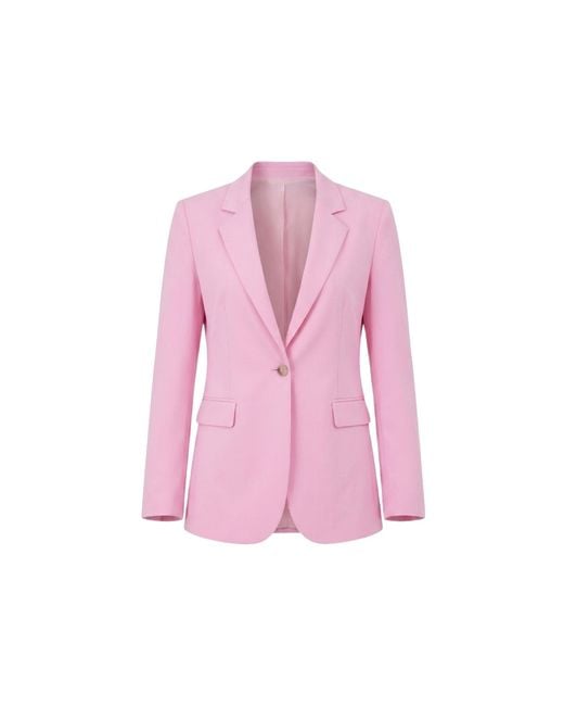 Georgette Pink Peony Tailored Blazer