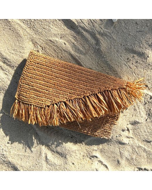 Zanatany Concepts Brown Frousse Pouch- Caramel