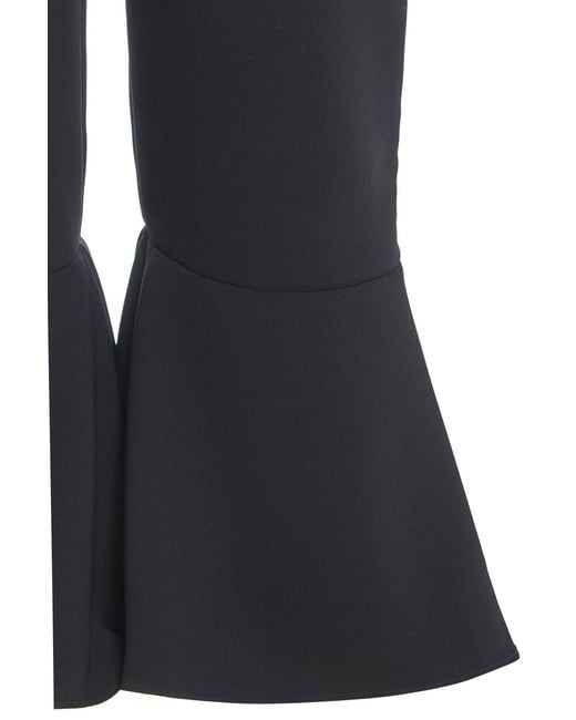 Sarvin Blue Frill Hem Trousers