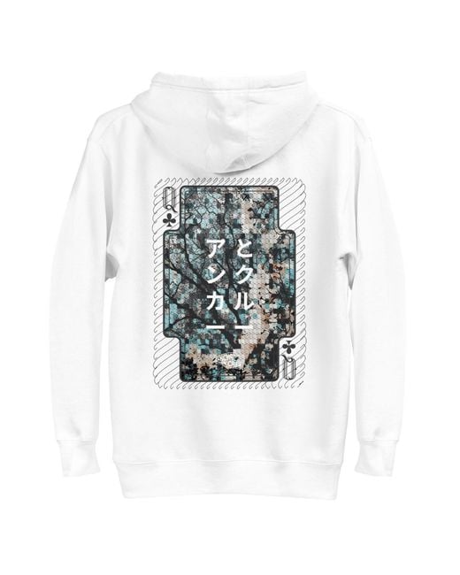 Anchor and Crew White Three Japan Gurafiku Cotton Blend Hoodie