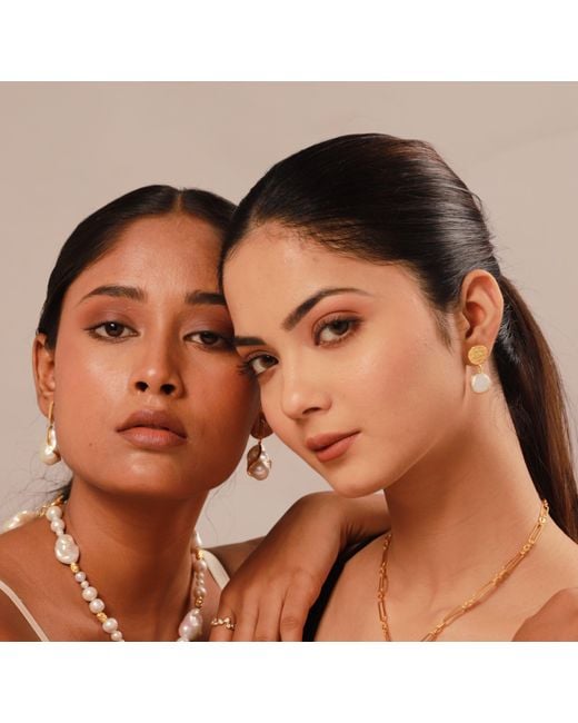 GEM BAZAAR Metallic Cleo Drop Earrings