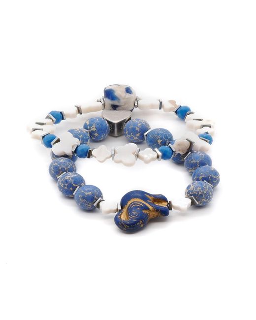 Ebru Jewelry Blue Wish Your Dreams Bracelet Set