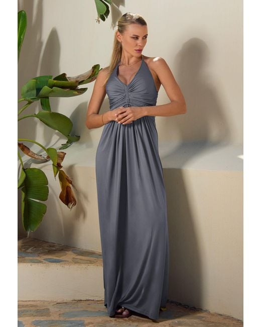 Chic by Lirette Blue Halter Dress Natural