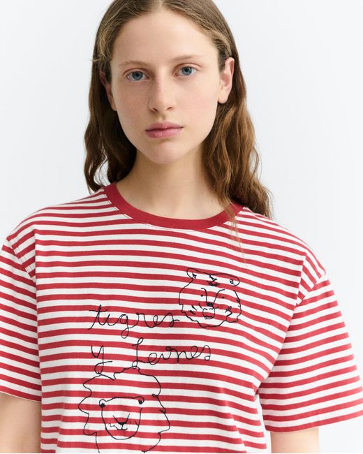 Thinking Mu Embroidered Tigres And Leones Lucia T-Shirt
