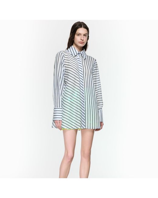 Mirimalist Blue Helix Striped Shirt