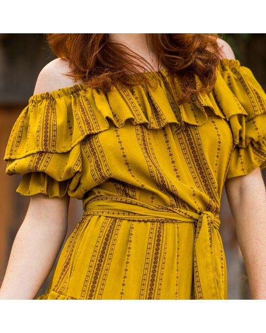 Jennafer Grace Multicolor Saffron Veranda Dress