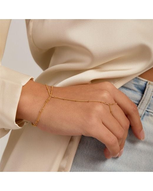 SET & STONES Metallic Palmer Hand Chain