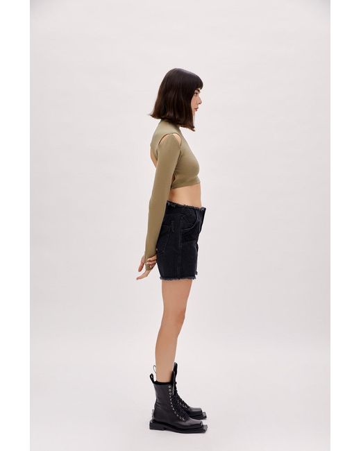 Pcfg Green Long Sleeve Crop Top