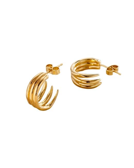 Posh Totty Designs Metallic Talon Open Hoop Earrings