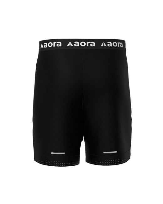 Aora Athletics Black Aozora Eco-Friendly Three Sixty Five Shorts With For Gym, Yoga, Athleisure, And Everyday Wear for men