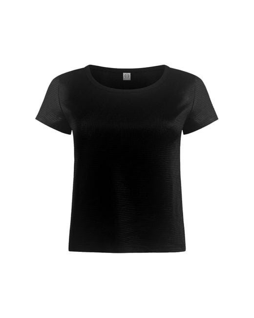 Why Mary Black Rhea Metallic Knit T-Shirt